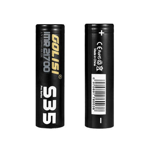 Golisi S35 IMR 21700 3750mAh 40A Flat Top Li-ion Rechargeable Battery 2pcs