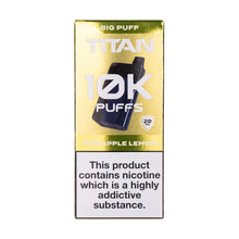 Load image into Gallery viewer, Titan 10K Big Puff Rechargeable Disposable Vape Kit
