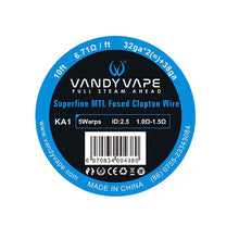 Load image into Gallery viewer, Vandy Vape A1 Superfine MTL Fused Clapton Wire 10ft
